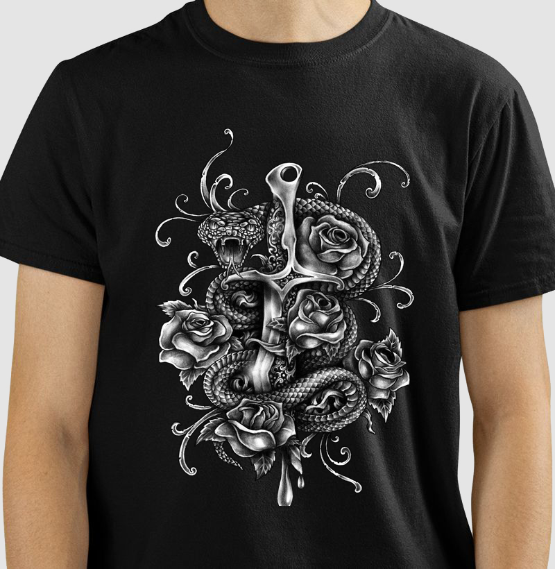 Camiseta - Dagger and Snake