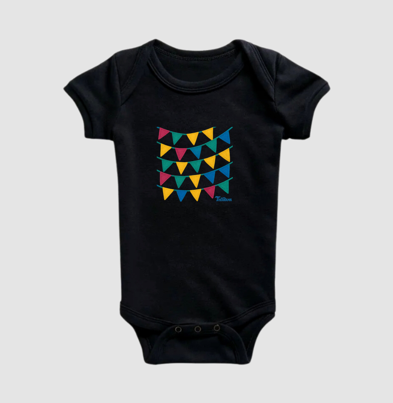 Body Infantil "bandeirolas"
