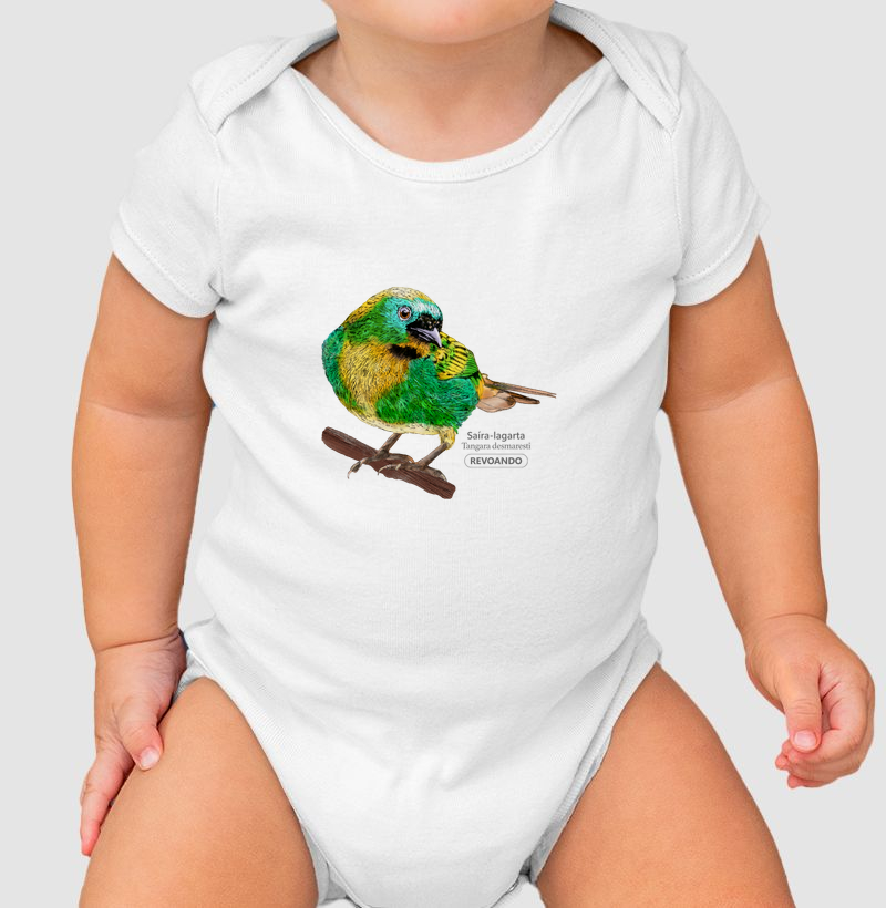 Aves do Brasil - Saíra-lagarta - Body Infantil