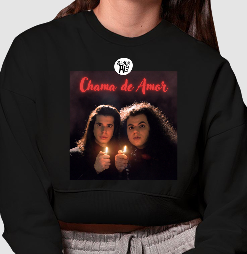 Cropped Moletom AL9 Chama de Amor