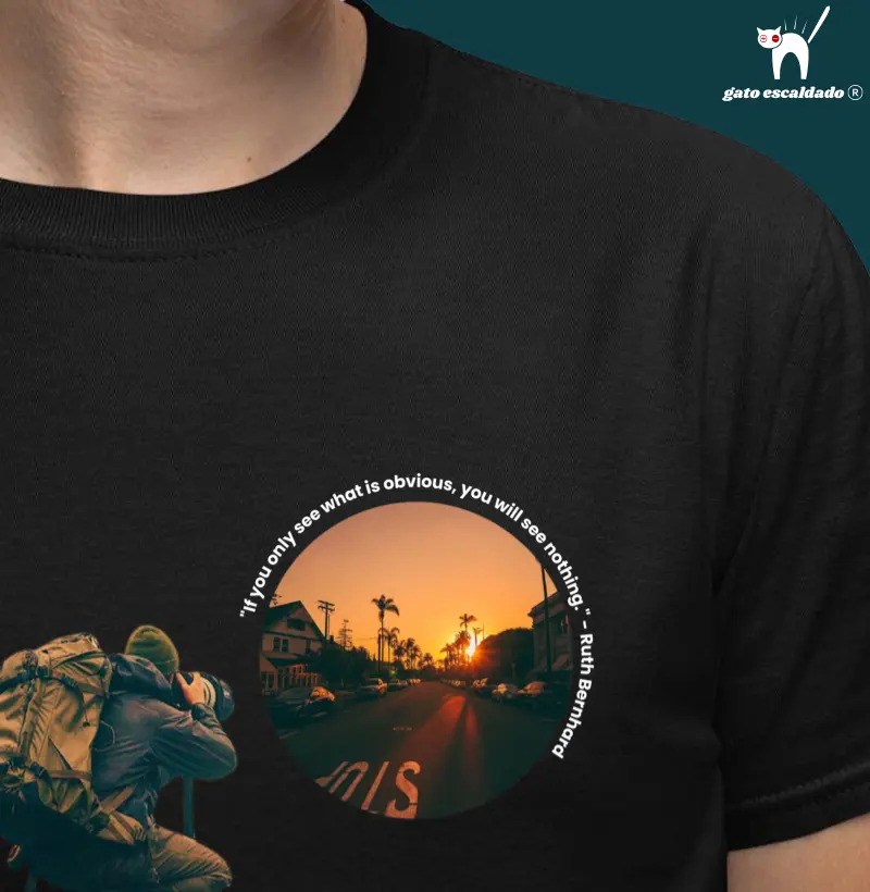 Camiseta fotografia é percepção