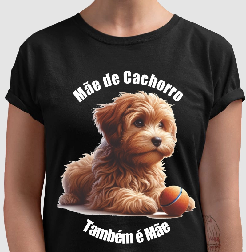 Mãe de cachorro caramelo peludinho