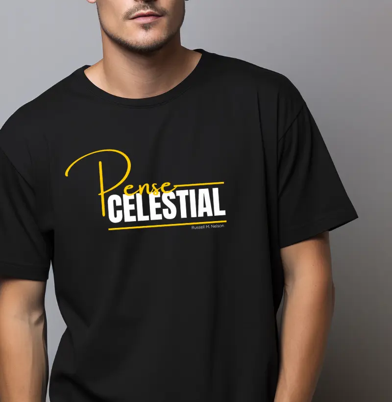 CAMISETA MASCULINA - PENSE CELESTIAL