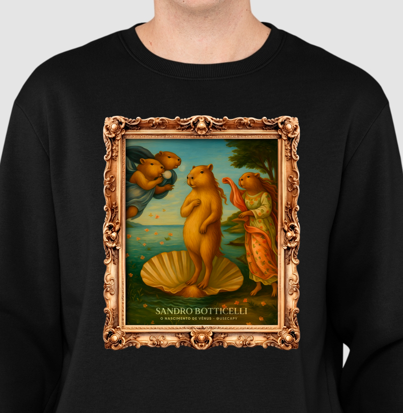 Sandro Botticelli e a capivara "O Nascimento de Vênus"