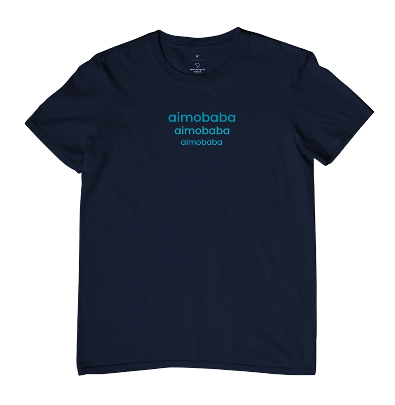 Camiseta Aimobaba 3 masculina azul marinho