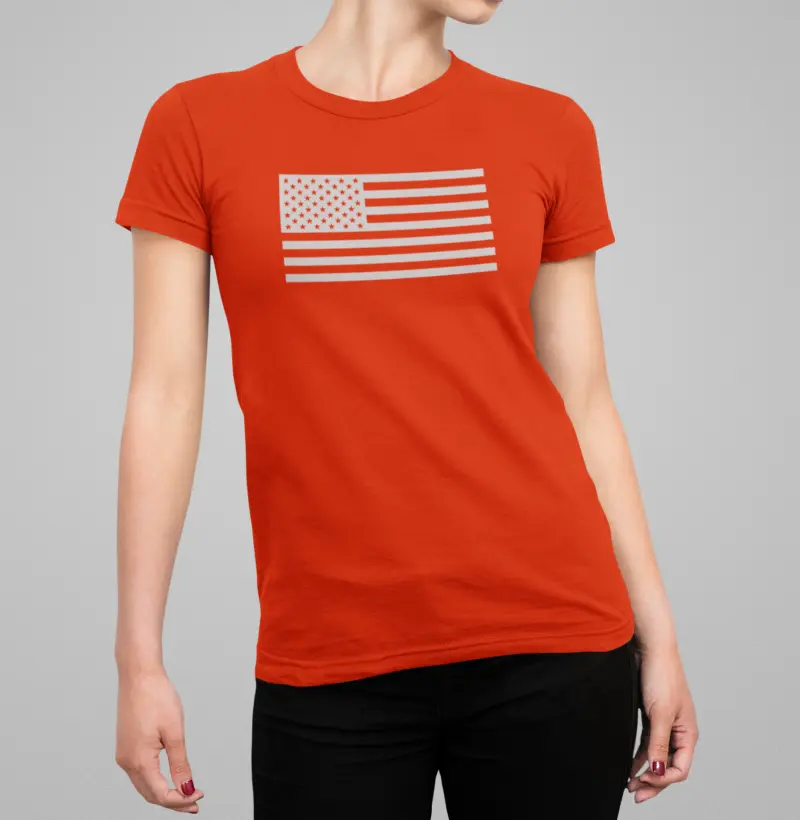 Camiseta Feminina - Bandeira USA - Código: N25D12