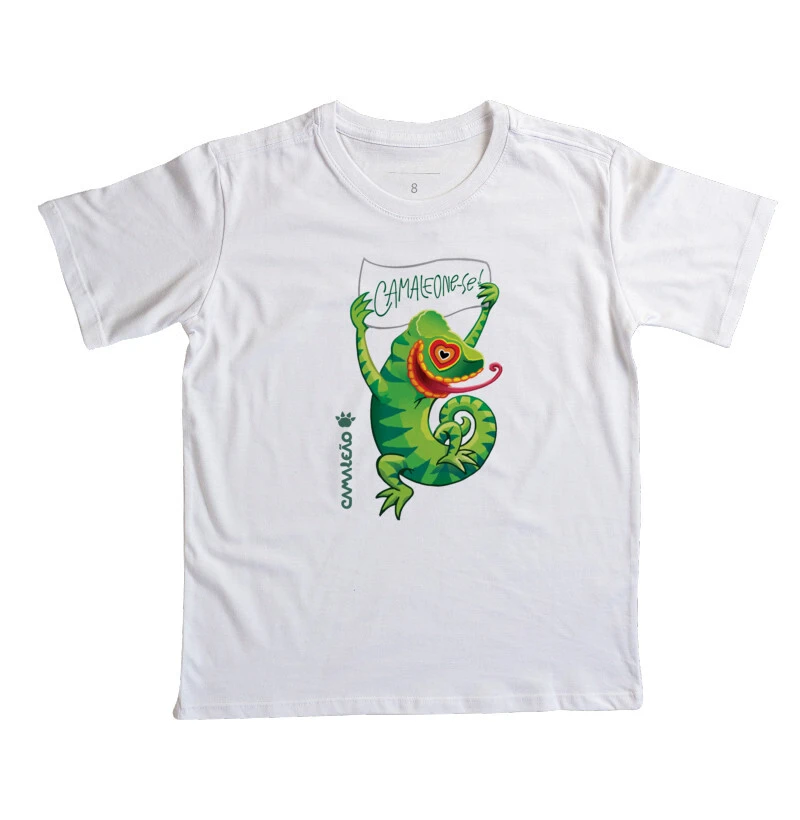 Camiseta Infantil Camaleão - Camaleone-se Cartaz