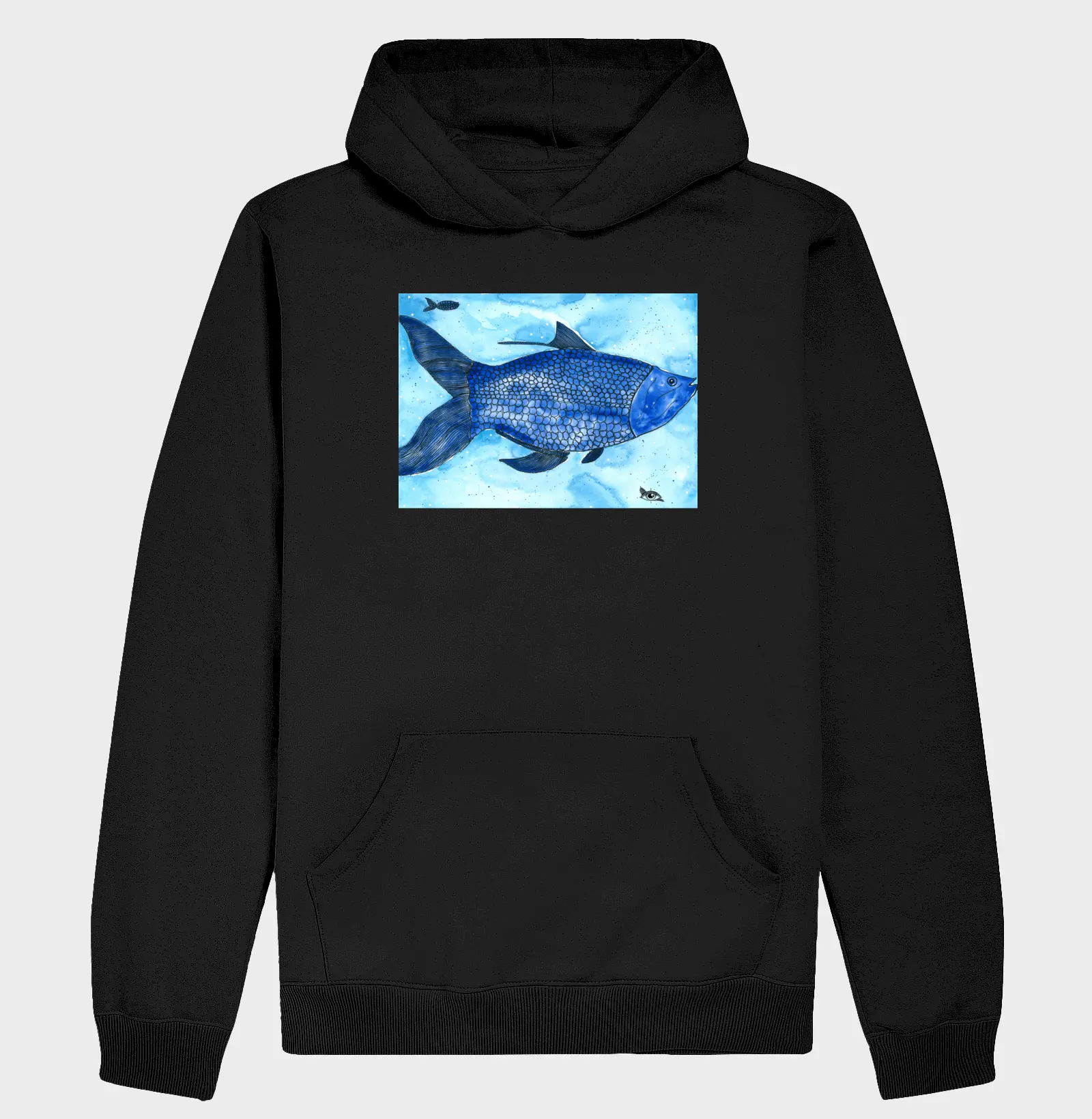 Hoodie Moletom - Peixe Marinho Aquarela