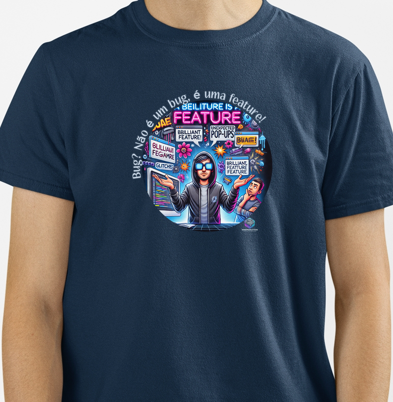 Camiseta Básica Não é Bug! MindProductions