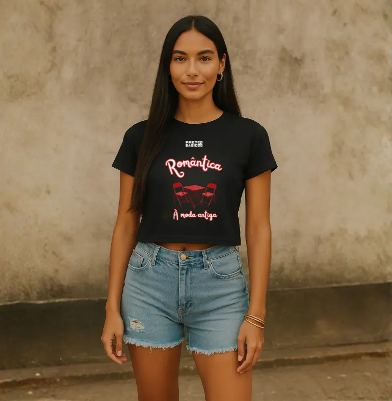 Cropped Romântica à Moda Antiga