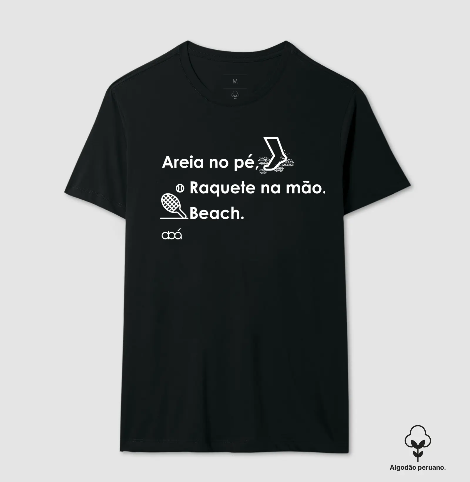 Areia no pé Raquete na Mão