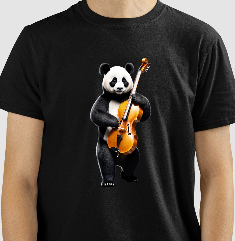 Panda Violinista – A Harmonia da Natureza e da Música