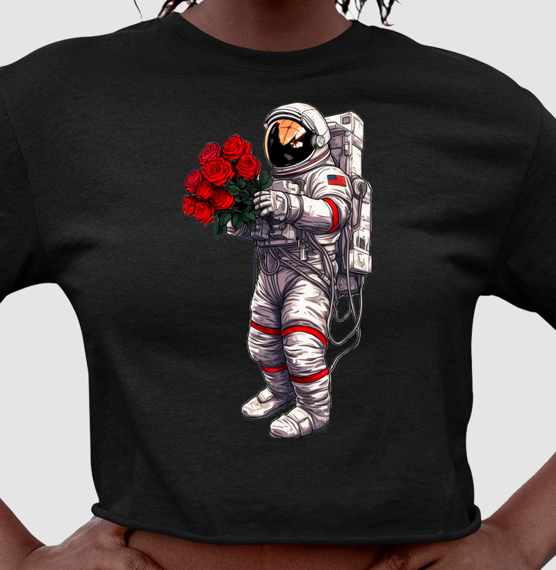 Camiseta Astronauta Rosas