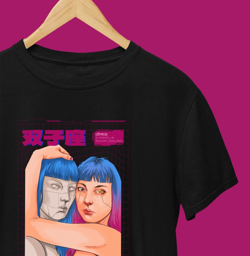 Camiseta Signos Gêmeos Cibernético