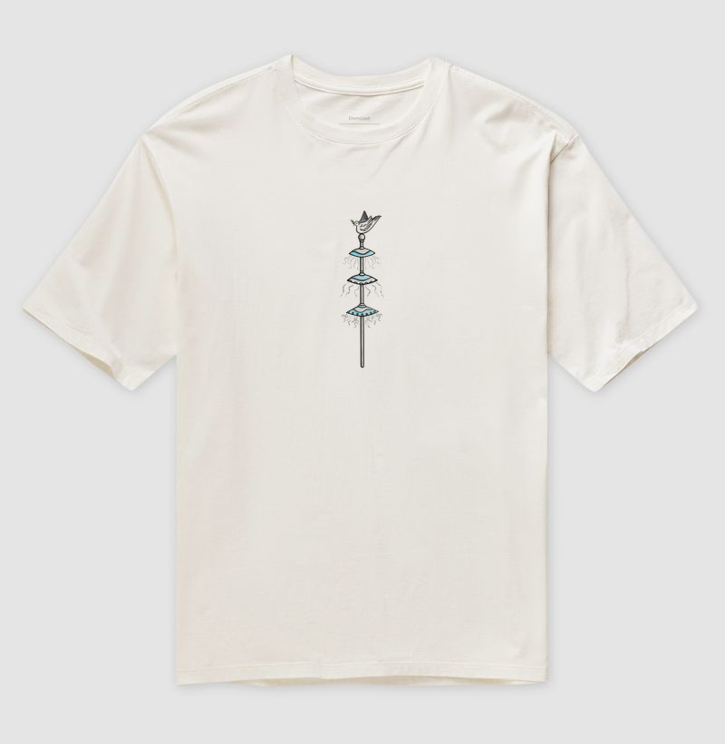 Camiseta Oversize Pachorô de Oxalá 100% Algodão