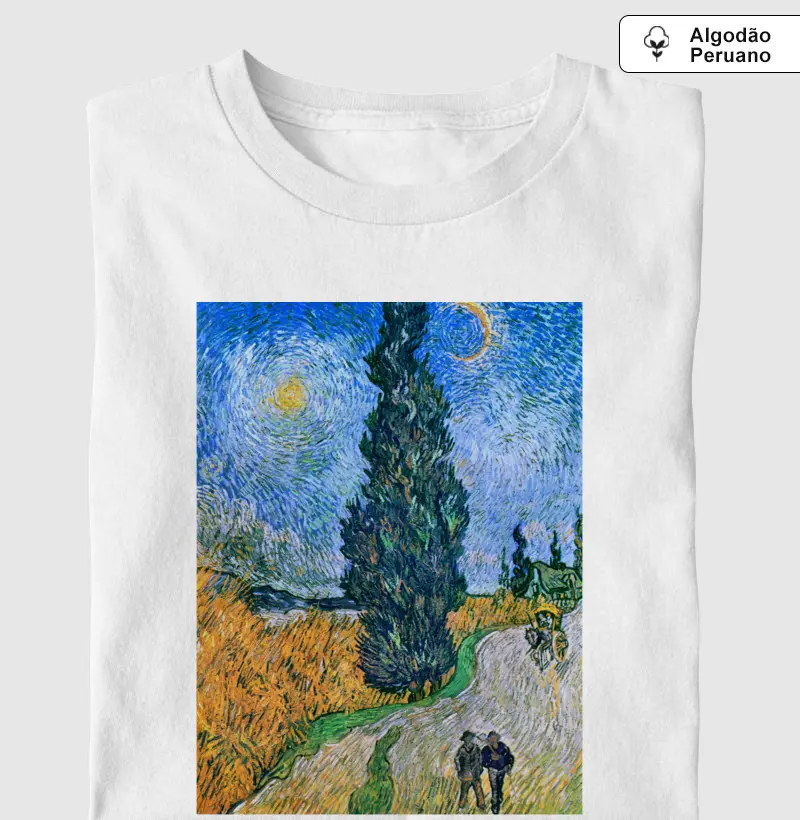 Vincent van Gogh's Road with Cypress and Star