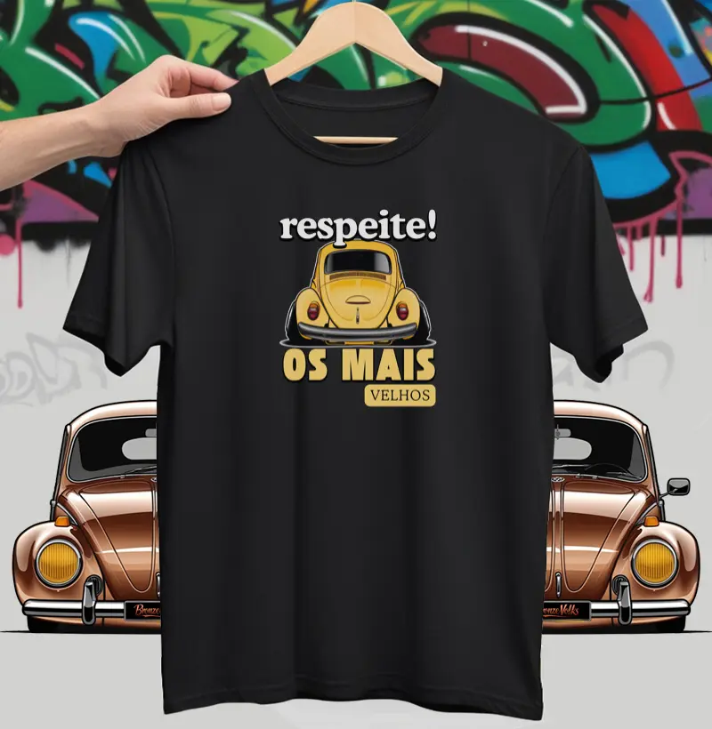Camiseta Fusca respeite Amarela