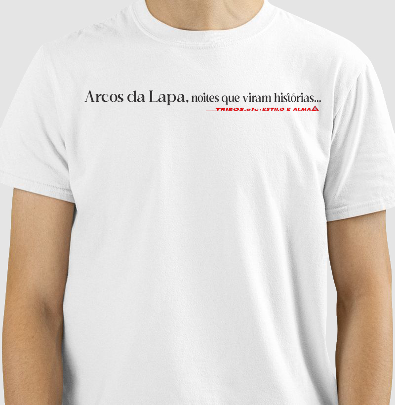 CAMISETA RESERVA.INK MASCULINA E FEMININA TRIBOS.etc MINIMALISTA, ARCOS DA LAPA, NOITES QUE VIRAM HISTORIAS