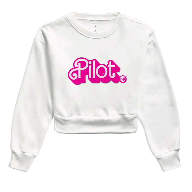 Moletom Cropped Pilot Barbie