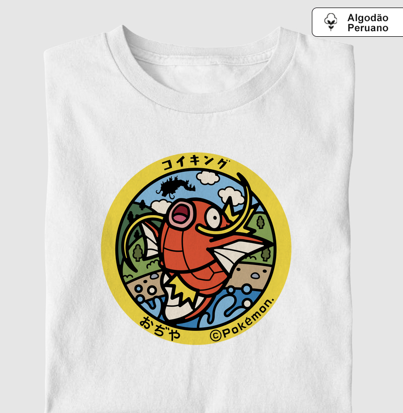 Qualidade Premium “Magikarp” – Selo Pokémon (Pokéfuta) Circular Colorido (PP ao 4G)