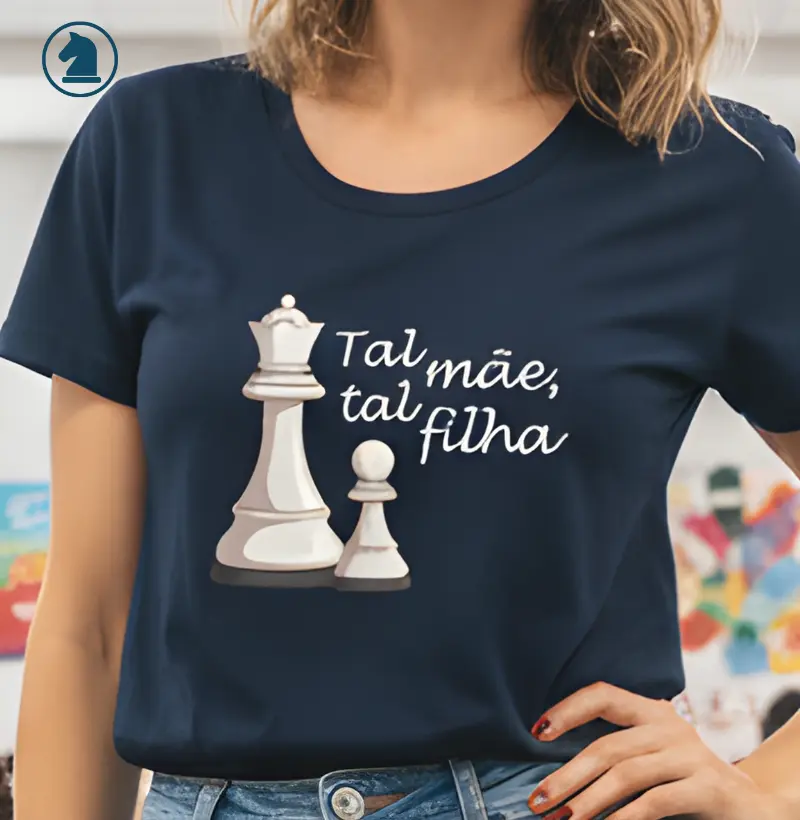 Tal mãe, tal filha - frase ao lado da arte