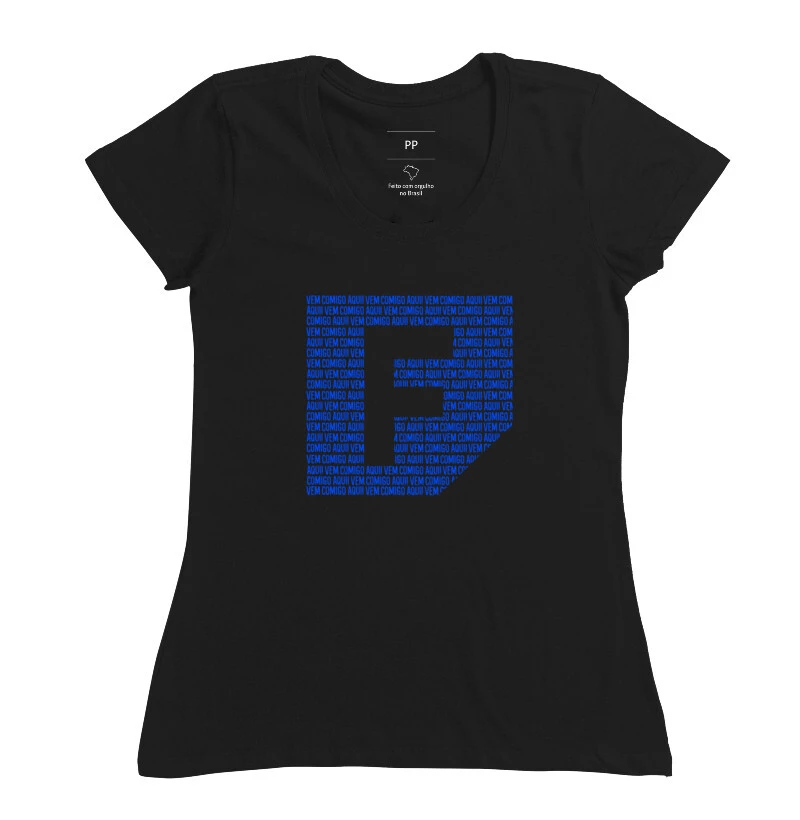 Camiseta Team Professor Ferretto | Estampa Azul | Cor Preta