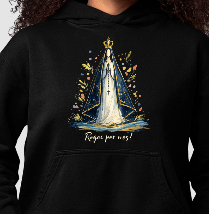 N.Sra de Aparecida desenhada Rogai por nós