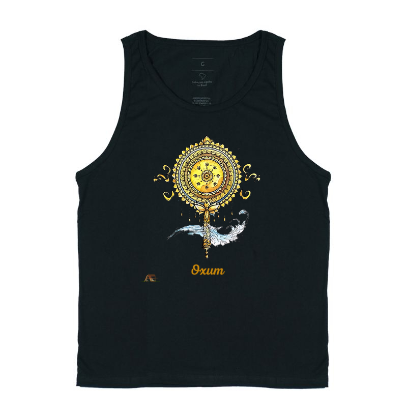 Camiseta Aruanda ê Abebê de Oxum Elegância com Axé em Algodão Premium
