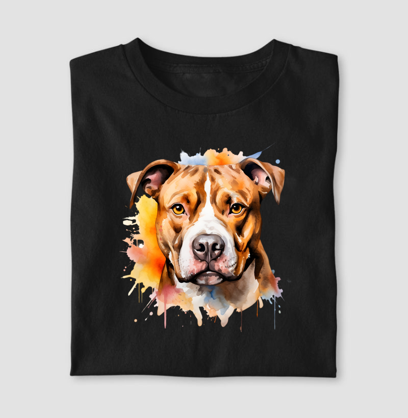  American Staffordshire aquarela