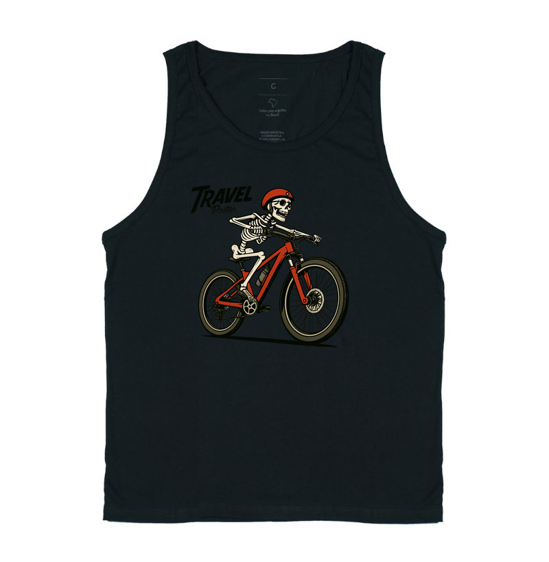 Camiseta Estampa Caveira do Pedal