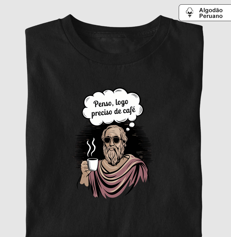 Penso, Logo Preciso de Café - Combustível Intelectual