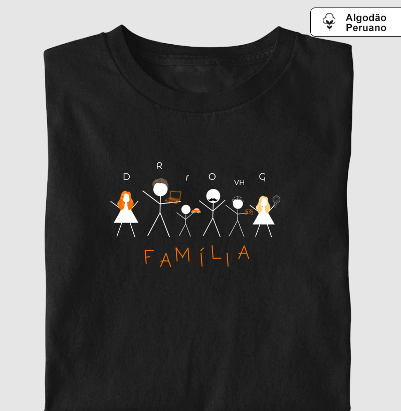 Camiseta crie a sua família | Personalize cada boneco
