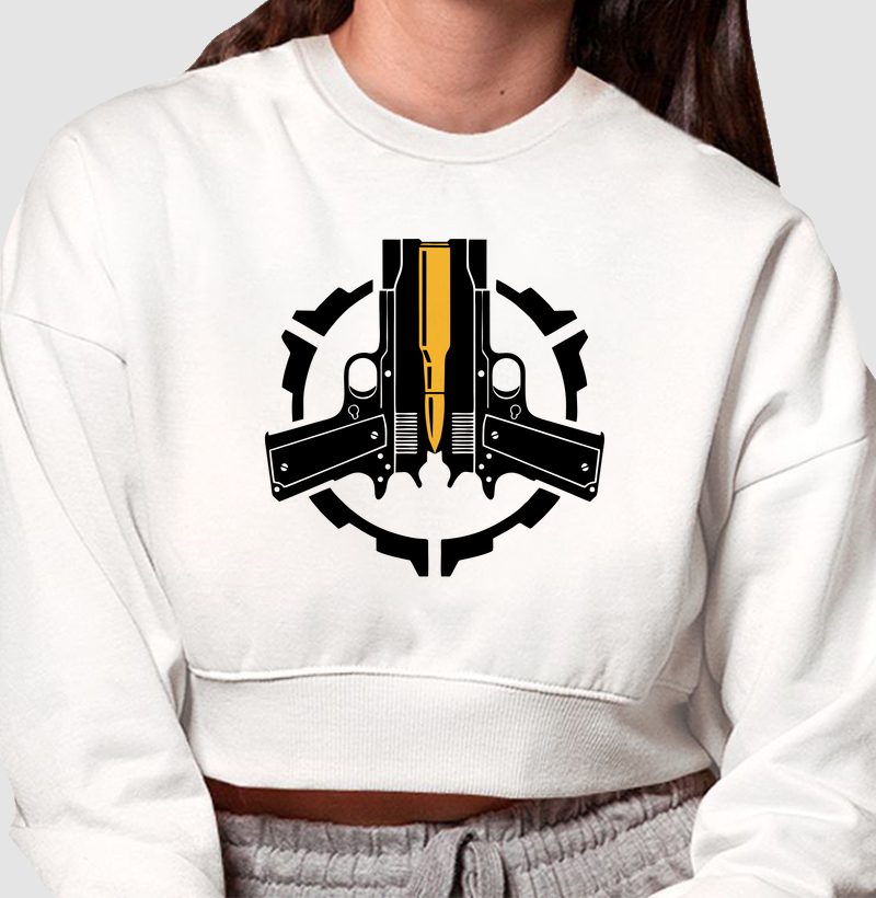 DOUBLE PISTOLS/ Cropped Moletom