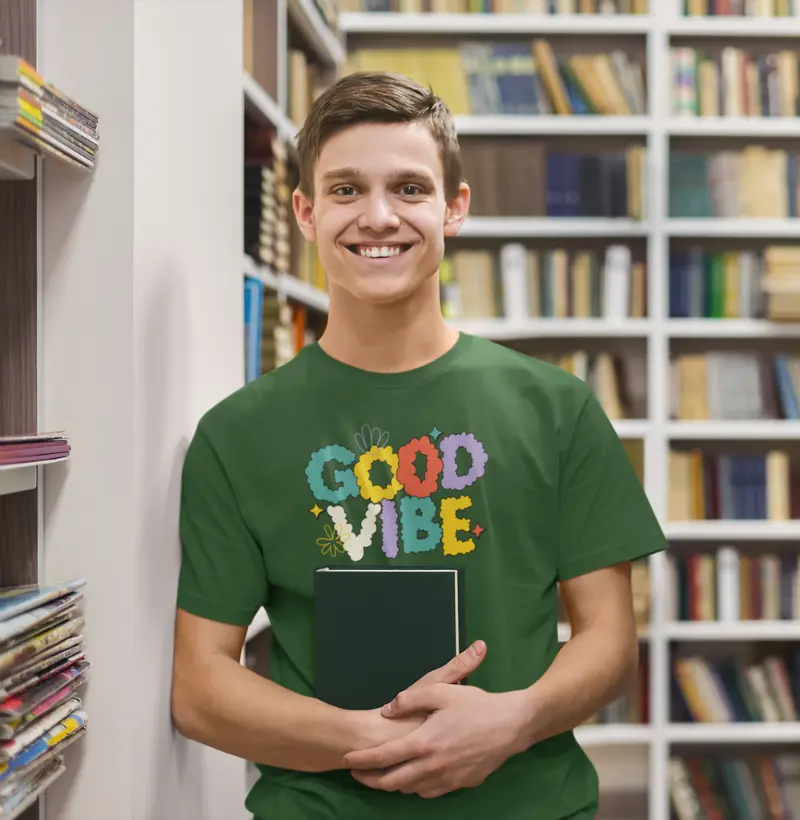 Camiseta Good Vibe (Boa Vibração) | Energia e Foco | Positividade Colorida | Estilo Divertido
