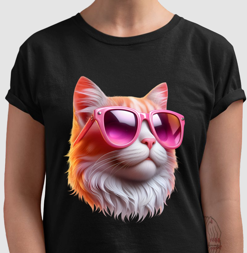 Gato Cool com Óculos