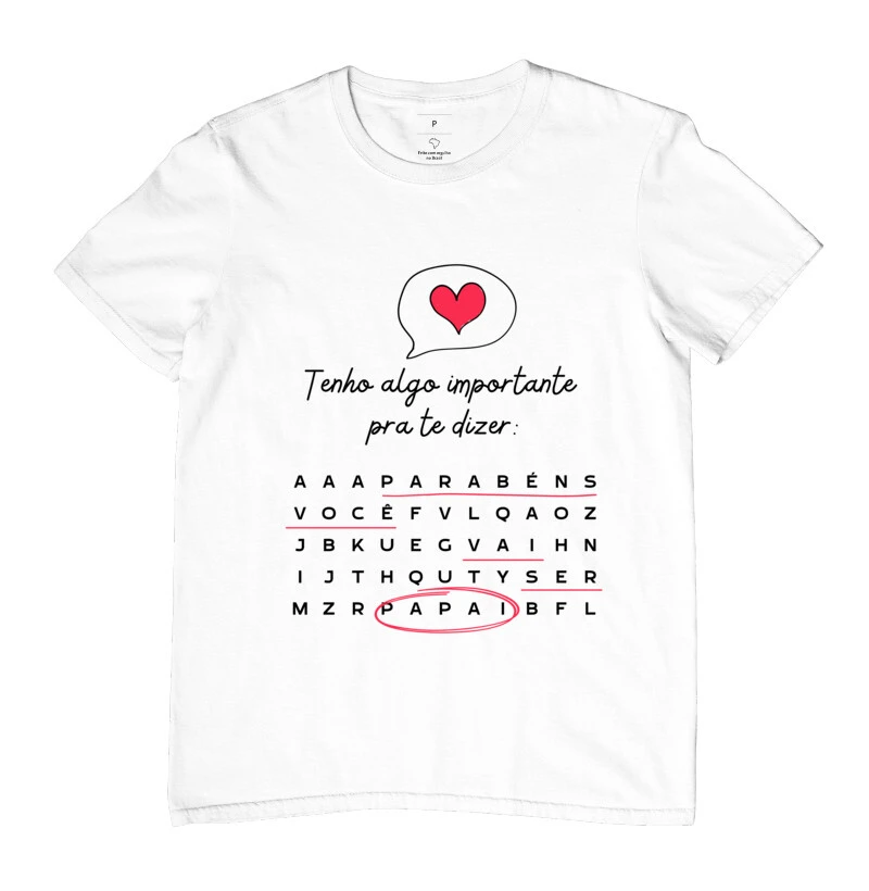 Camiseta Criativa Masculina "Você Vai Ser Papai"