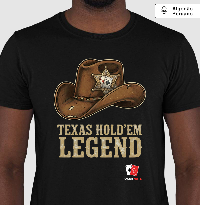 Camiseta Algodão Peruano Texas Hold'em Legend