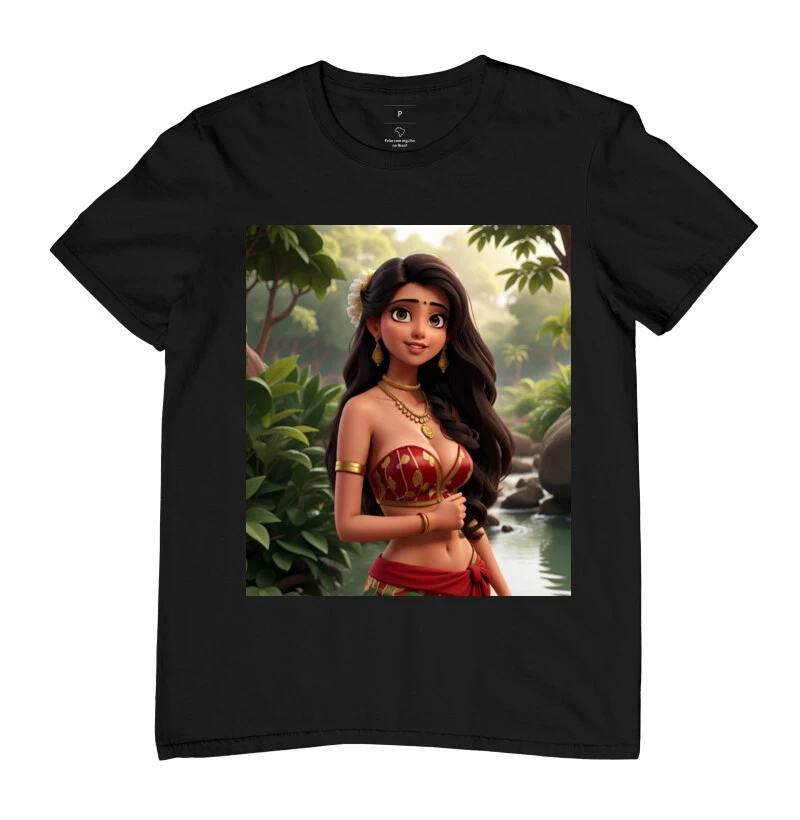 uma mulher indiana sexy em uma natureza