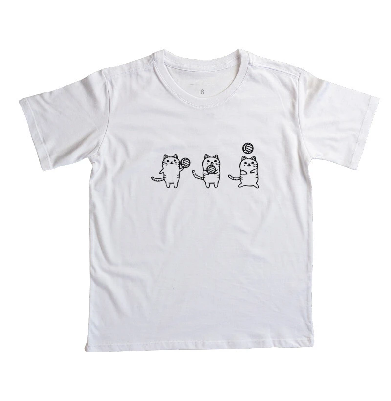 Camiseta Infantil Voleibol Gatos