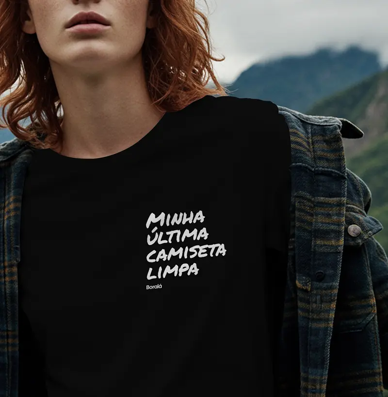 Minha última camiseta limpa - Preta