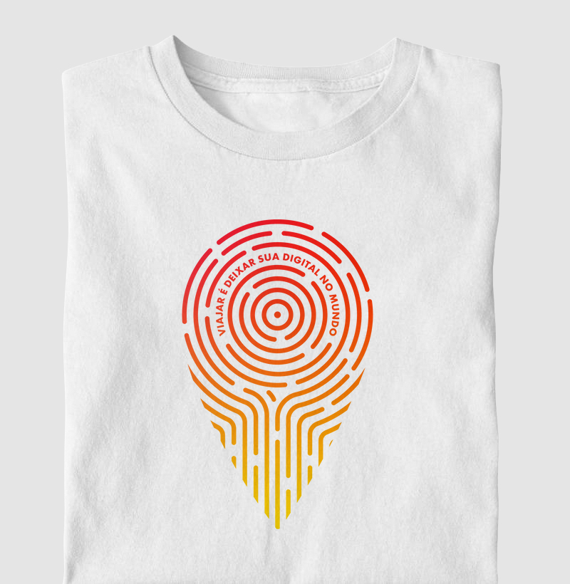 Viajar é deixar sua digital no mundo - Vermelho