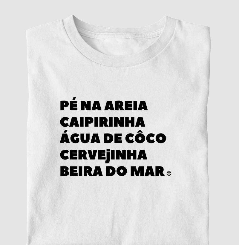 Camiseta Pé na Areia