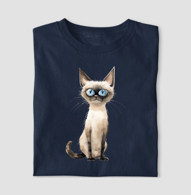 Gato Siamês aquarela