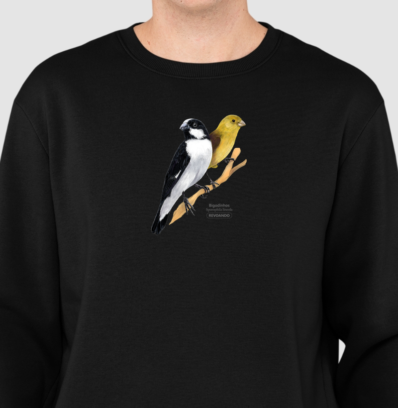 Aves do Brasil - Casal de Bigodinhos - Moletom