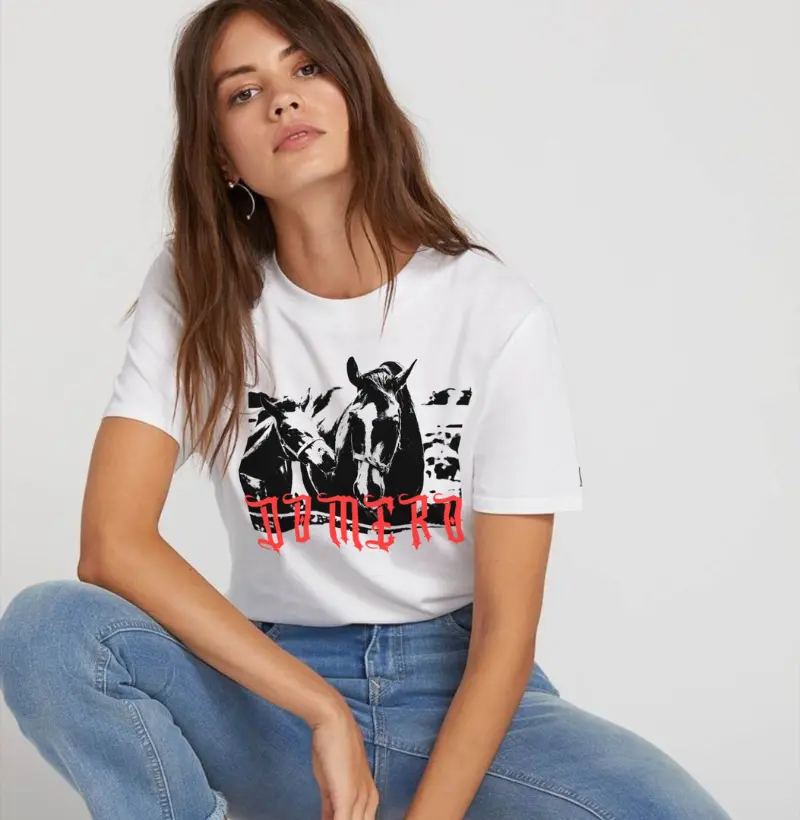 camiseta feminina potrilho