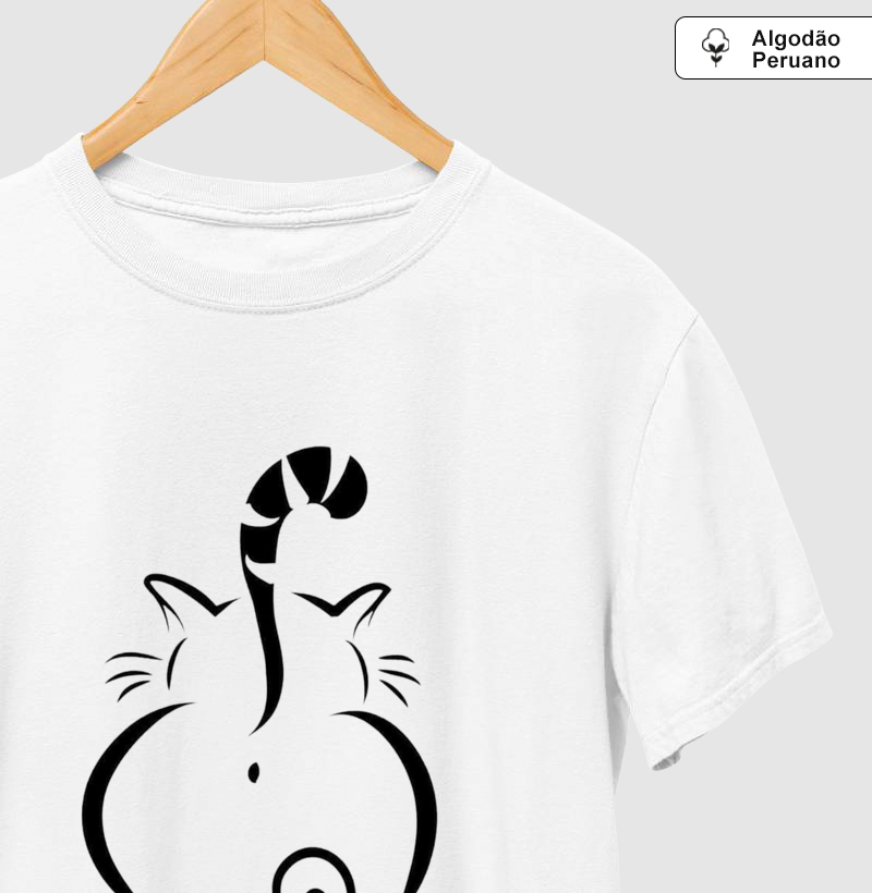 Camiseta Miau Tô nem aí