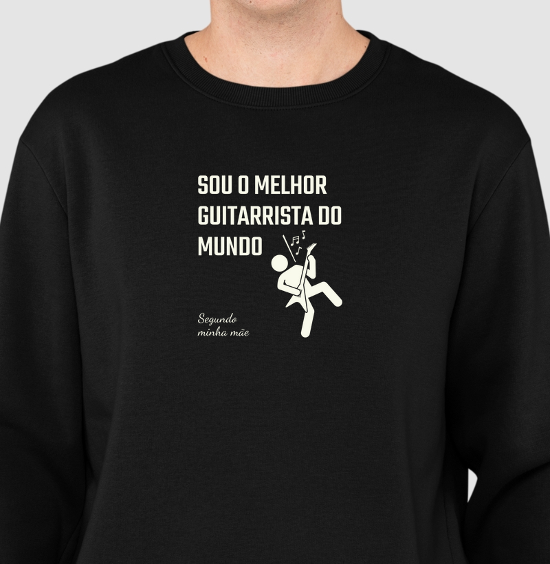 Camisa "Sou o melhor guitarrista do mundo - segundo minha mãe"