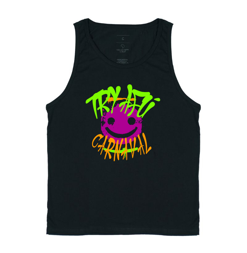 Camiseta Regata: Estampa  Exclusiva Carnaval TRY AFÚ com Estilo, Atitude e Conforto.