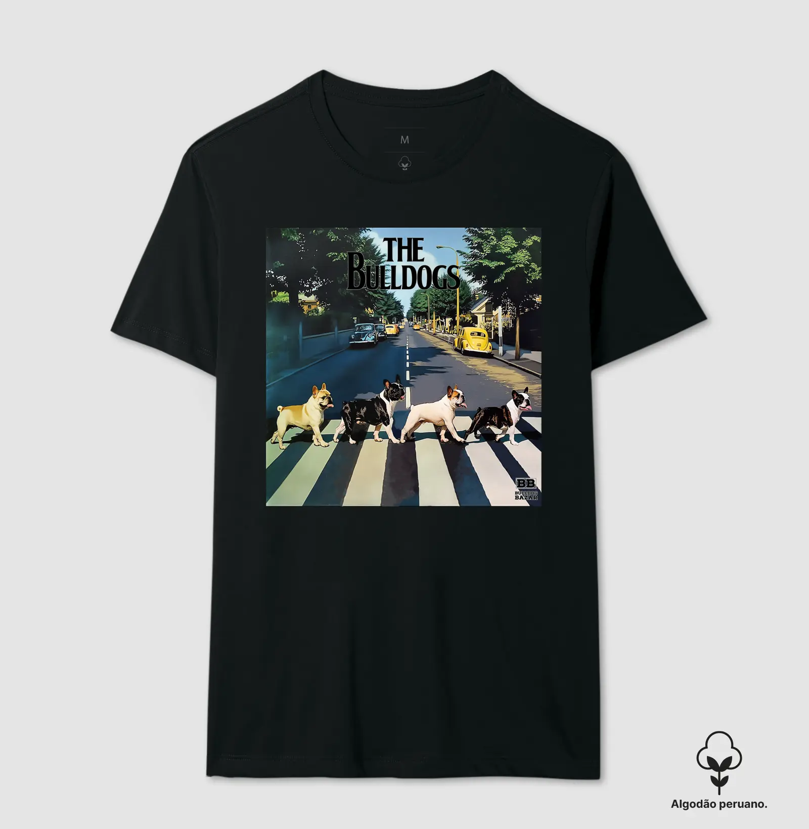 Camiseta Premium Bulldog Frances "AUbbey Road"