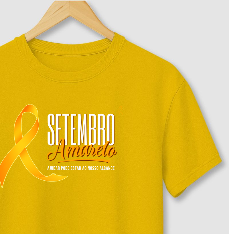 Camiseta Setembro Amarelo - Ajudar pode estar ao nosso alcance